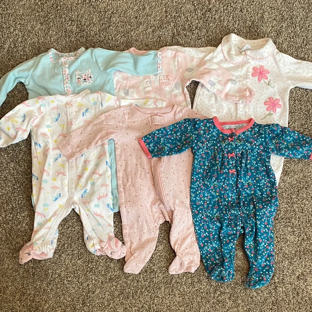 Baby Girl Pajama Bundle Size 3 Month